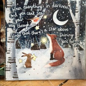 'A STAR ABOVE' FOX UNDER THE MOON CHRISTMAS GREETING CARD