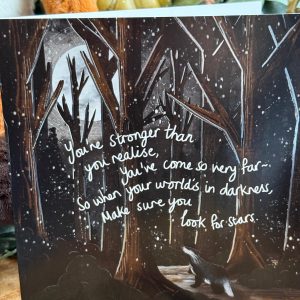 'LOOK FOR THE STARS' FOX UNDER THE MOON GREETING CARD